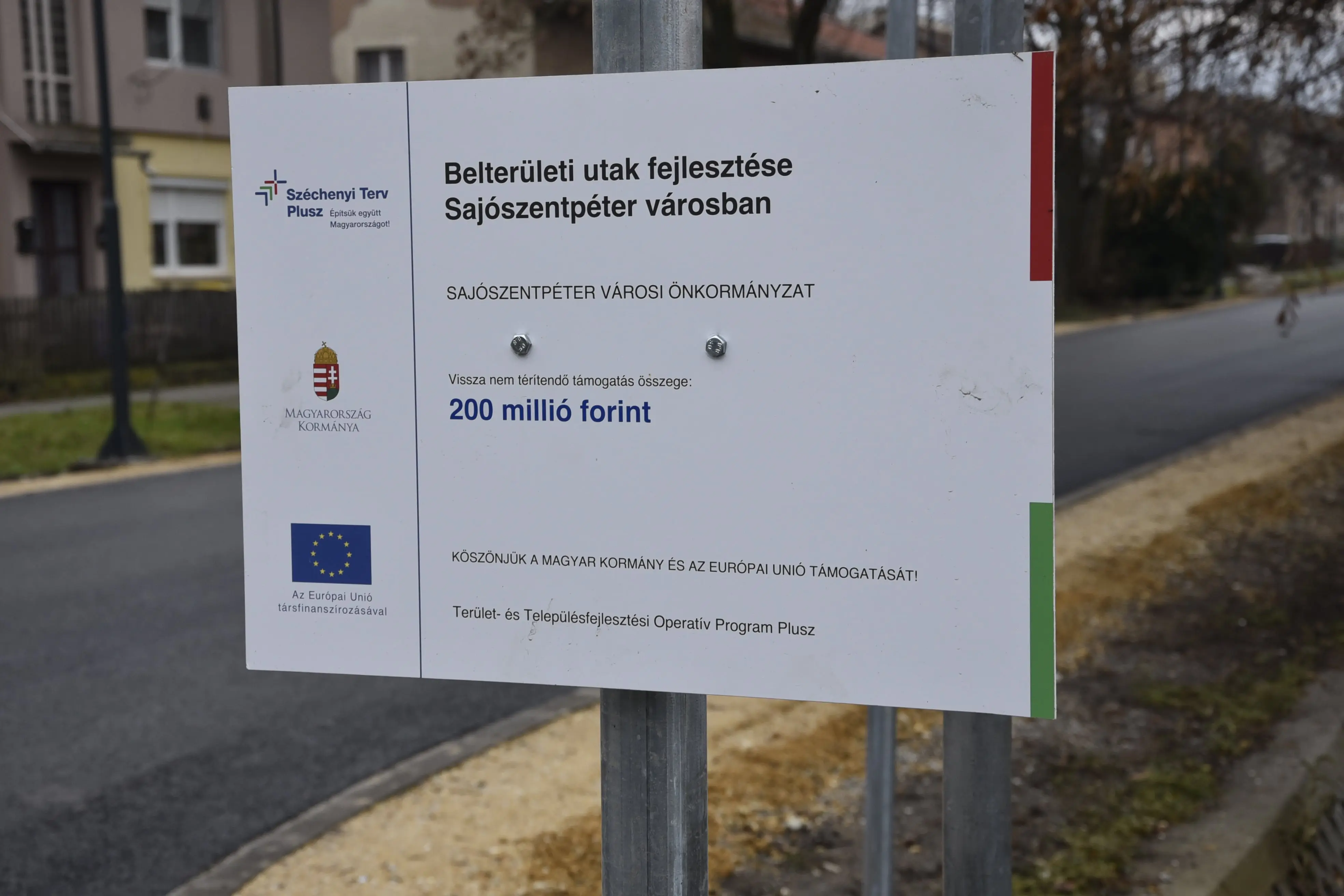 Belterületi utak fejlesztése Sajószentpéter városban